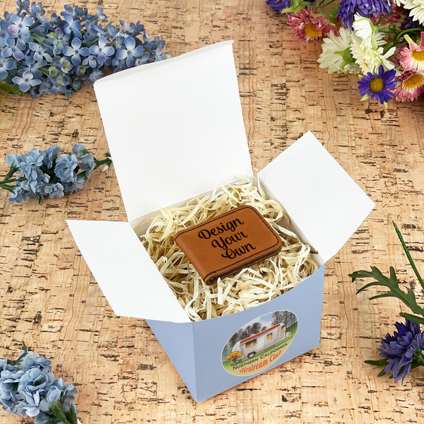 Northern California Airstream Club Cube Favor Gift Box - In Context