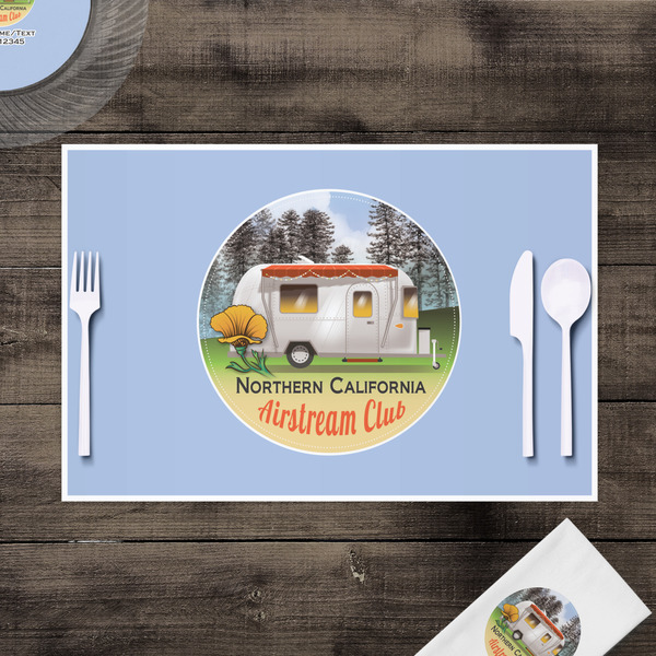 Northern California Airstream Club Disposable Paper Placemat - In Context