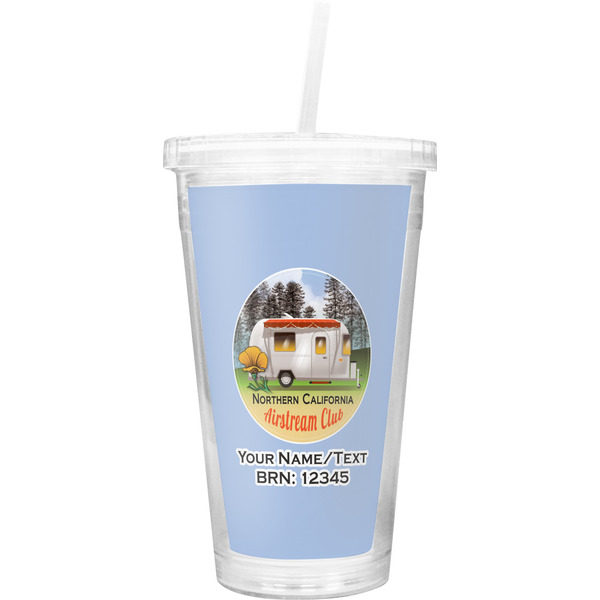 Custom Northern California Airstream Club Double Wall Tumbler with Straw