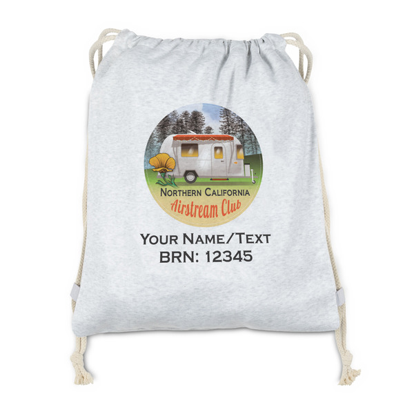 Custom Northern California Airstream Club Drawstring Backpack - Sweatshirt Fleece - Double-Sided