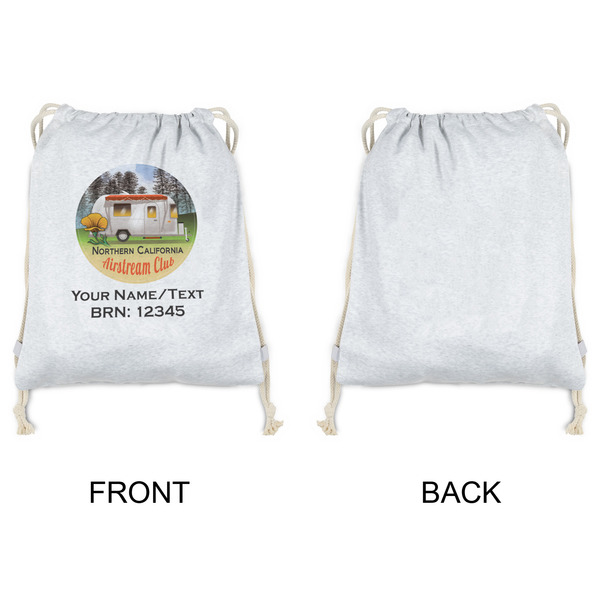 Northern California Airstream Club Drawstring Backpacks - Sweatshirt Fleece - Single Sided - APPROVAL