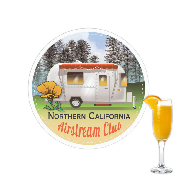 Custom Northern California Airstream Club Printed Drink Topper - 2.15"