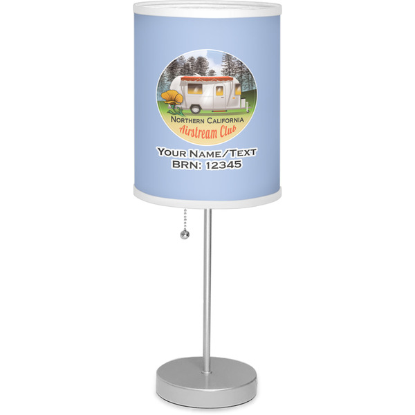 Custom Northern California Airstream Club 7" Drum Lamp with Shade Linen