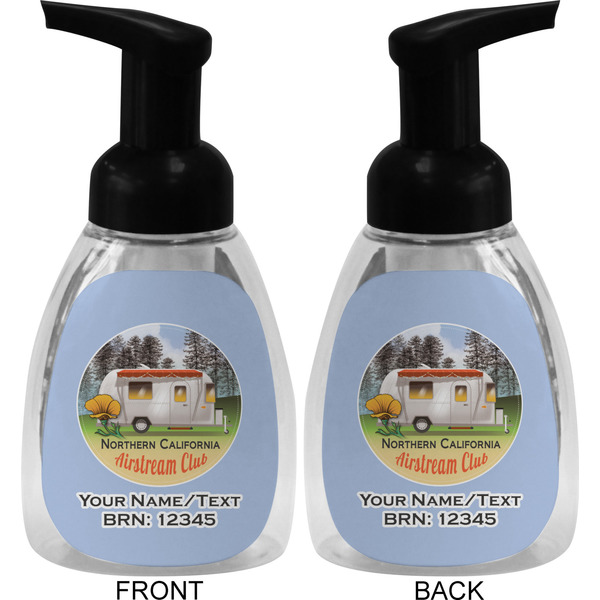 Northern California Airstream Club Foam Soap Bottle - Black - Front & Back