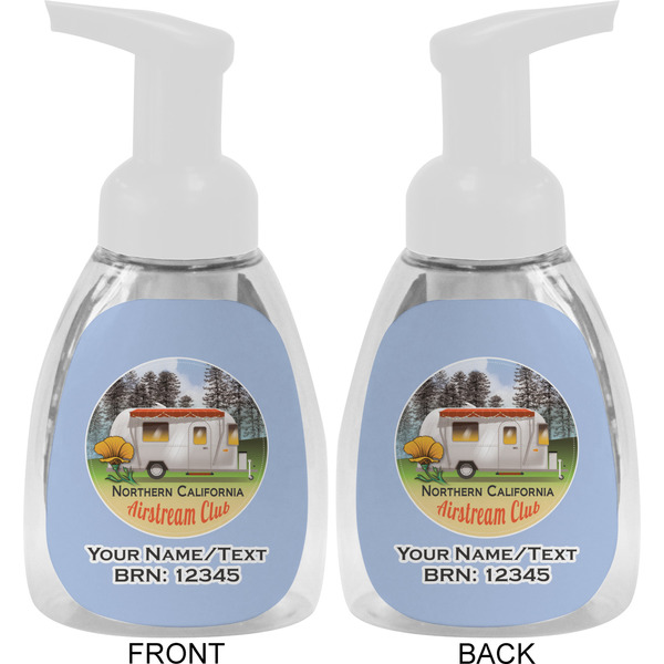 Northern California Airstream Club Foam Soap Bottle - White - Front & Back