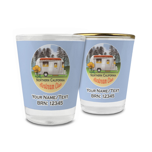 Custom Northern California Airstream Club Glass Shot Glass - 1.5 oz