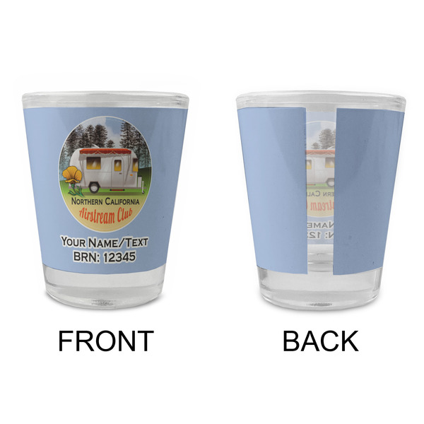 Northern California Airstream Club Glass Shot Glass - Standard - Front & Back
