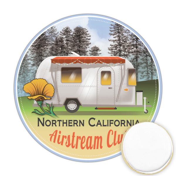 Custom Northern California Airstream Club Printed Cookie Topper - Round