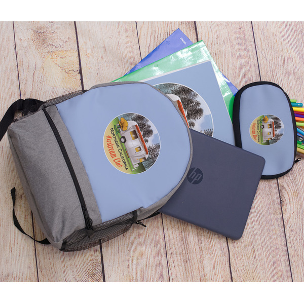 Northern California Airstream Club Large Backpack - Gray - With Stuff