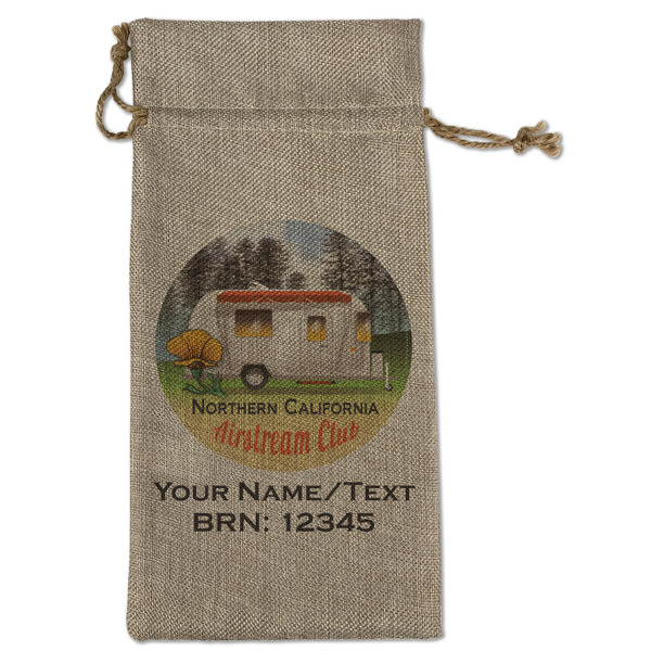 Northern California Airstream Club Large Burlap Gift Bags - Front