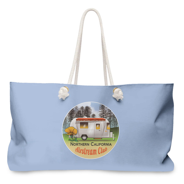 Custom Northern California Airstream Club Large Tote Bag with Rope Handles