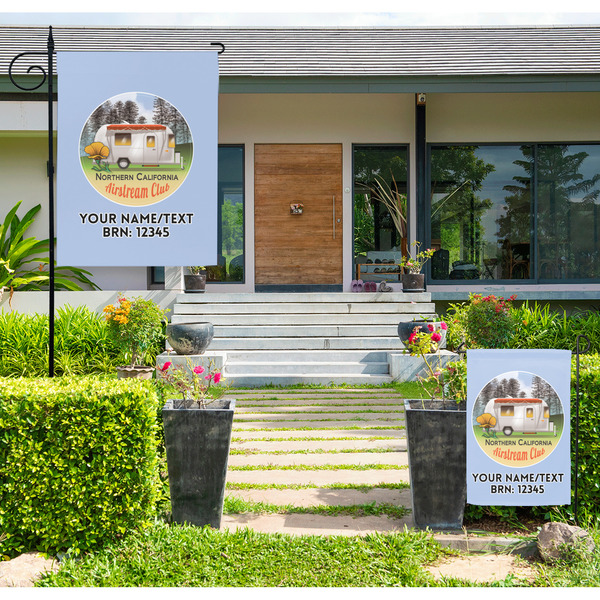 Northern California Airstream Club Large and Small Garden Flag - LIFESTYLE