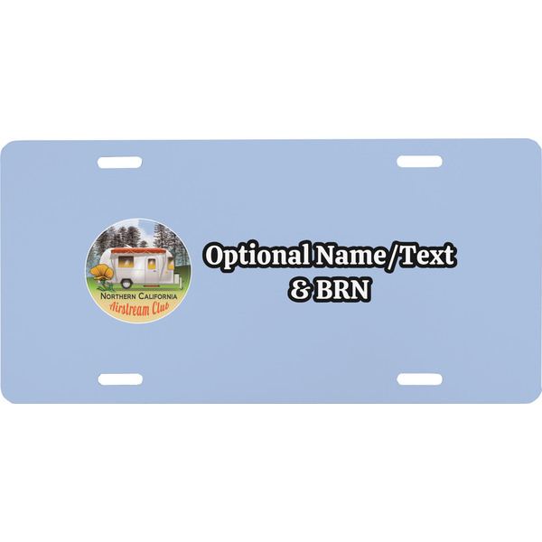 Custom Northern California Airstream Club Front License Plate