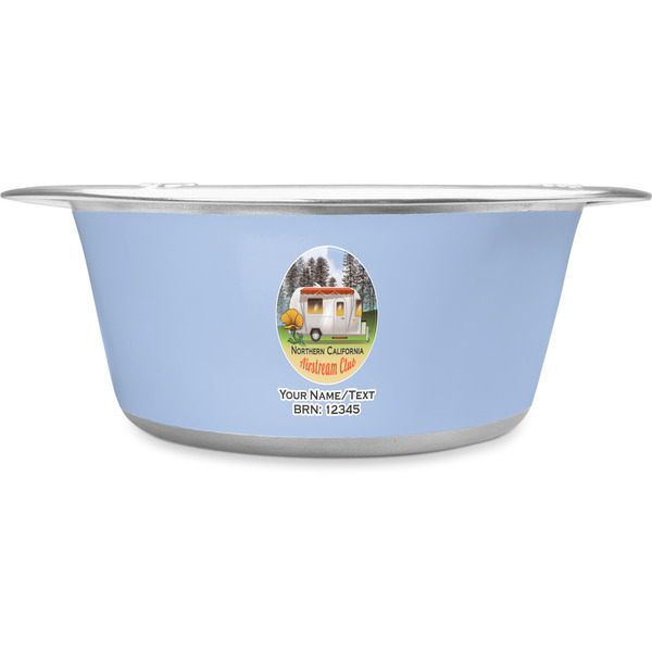 Custom Northern California Airstream Club Stainless Steel Dog Bowl
