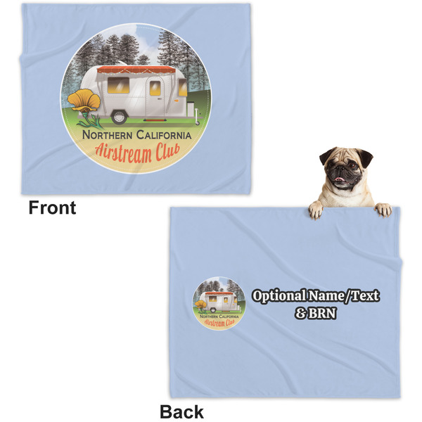 Northern California Airstream Club Microfleece Dog Blanket - Large- Front & Back