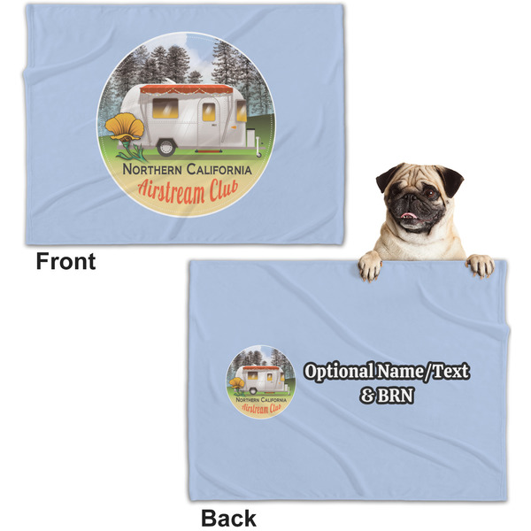 Northern California Airstream Club Microfleece Dog Blanket - Regular - Front & Back