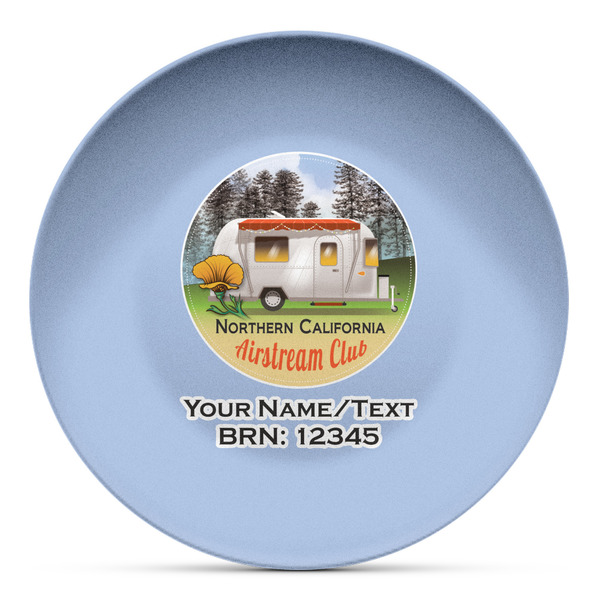 Custom Northern California Airstream Club Microwave Safe Plastic Plate - Composite Polymer