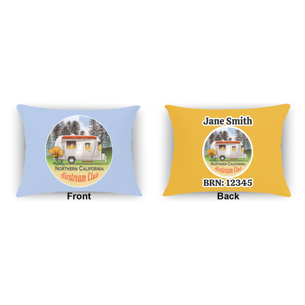 Northern California Airstream Club Outdoor Rectangular Throw Pillow (Front and Back)