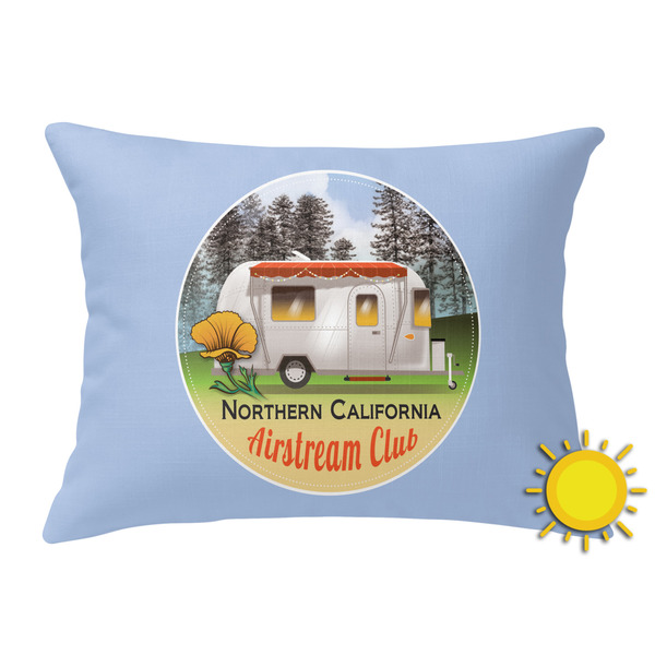 Custom Northern California Airstream Club Outdoor Throw Pillow - Rectangular