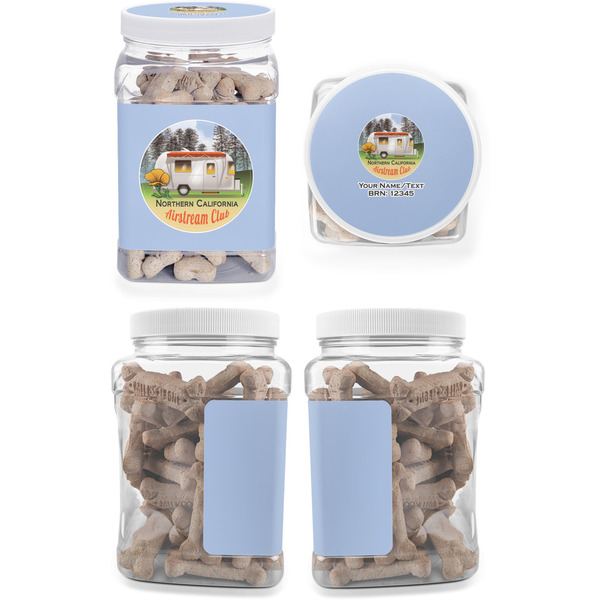 Northern California Airstream Club Pet Treat Jar - Multiple Angles