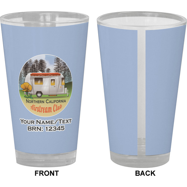 Northern California Airstream Club Pint Glass - Full Color - Front & Back Views
