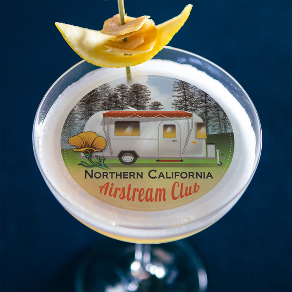 Northern California Airstream Club Printed Drink Topper - Large - In Context