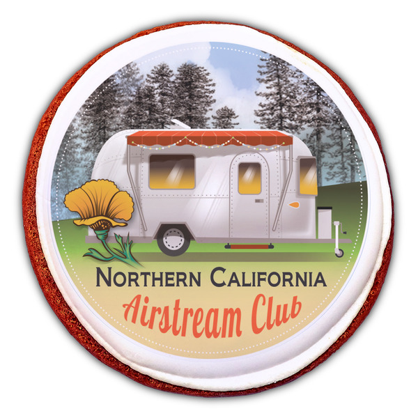Northern California Airstream Club Printed Icing Circle - Large - On Cookie