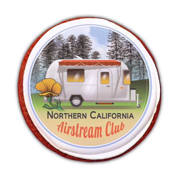 Northern California Airstream Club Printed Icing Circle - Medium - On Cookie