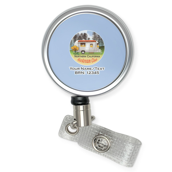 Custom Northern California Airstream Club Retractable Badge Reel