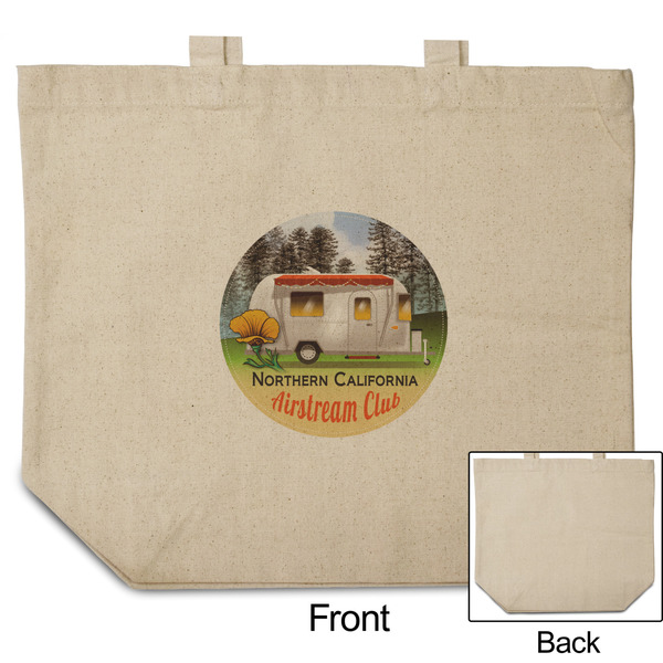 Northern California Airstream Club Reusable Cotton Grocery Bag - Front & Back View