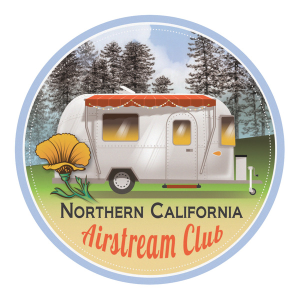 Custom Northern California Airstream Club Round Decal