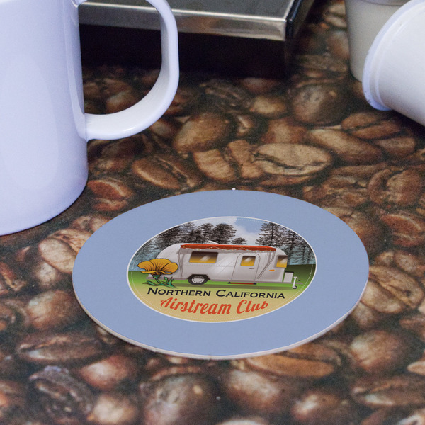Northern California Airstream Club Round Paper Coaster - Front