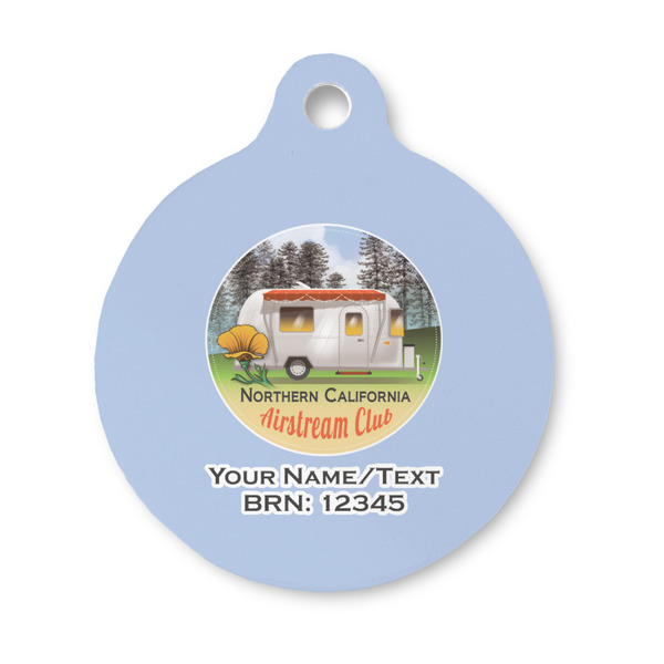 Custom Northern California Airstream Club Round Pet ID Tag - Small
