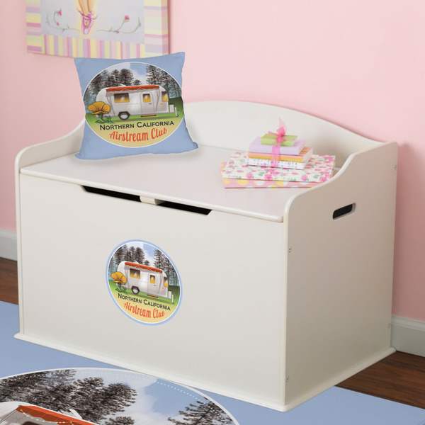 Northern California Airstream Club Round Wall Decal on Toy Chest