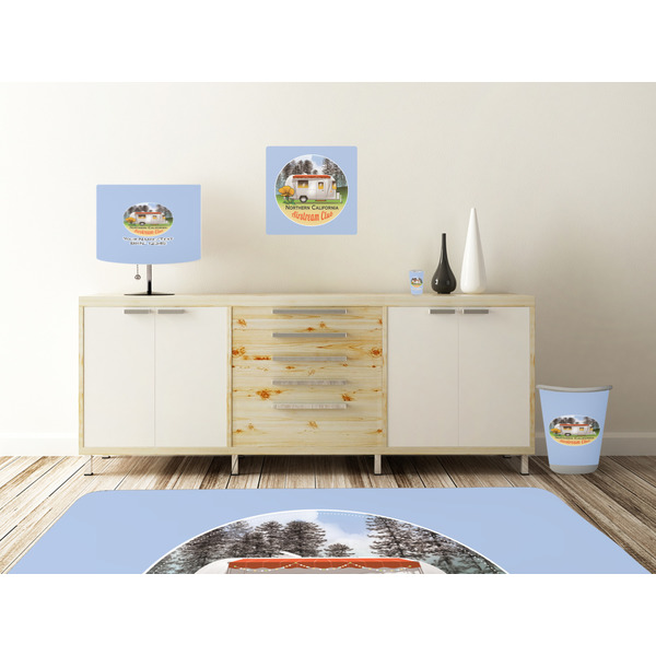 Northern California Airstream Club Square Wall Decal Wooden Desk