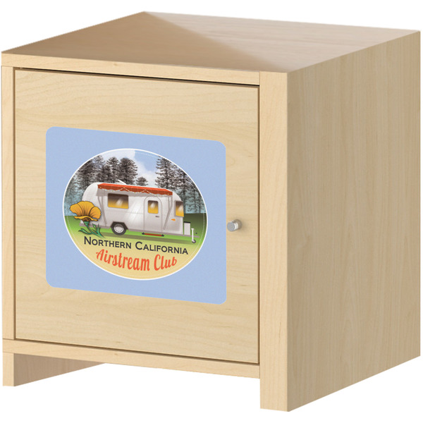 Northern California Airstream Club Square Wall Decal on Wooden Cabinet