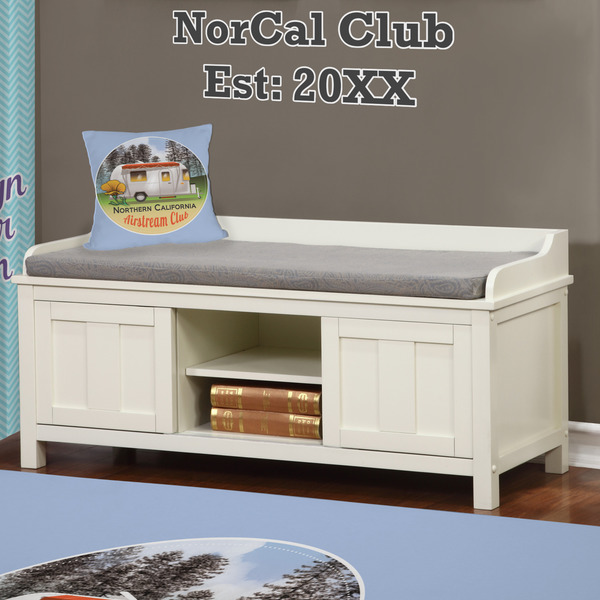 Northern California Airstream Club Wall Name Decal Above Storage bench