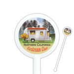 Northern California Airstream Club 5.5" Round Plastic Stir Sticks - White - Single-Sided