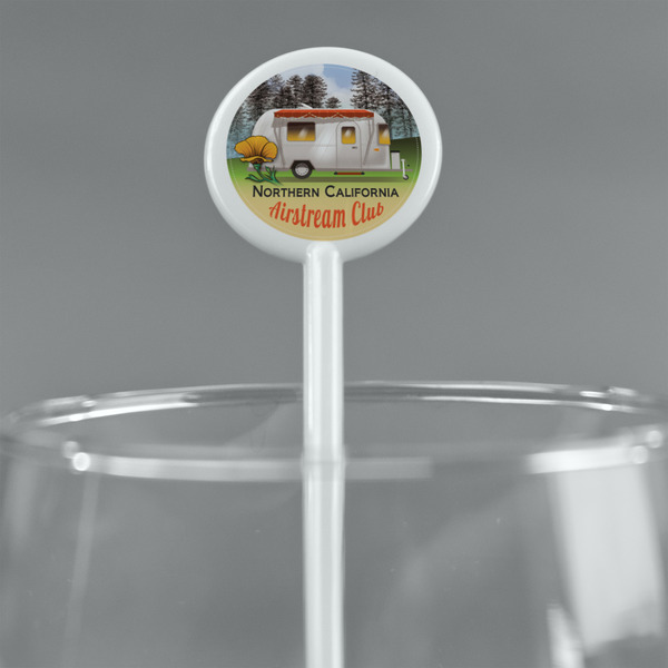Northern California Airstream Club White Plastic 5.5" Stir Stick - Round - Main