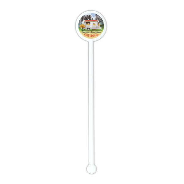 Northern California Airstream Club White Plastic 5.5" Stir Stick - Round - Single Stick