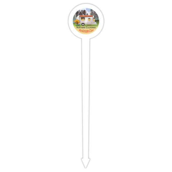Northern California Airstream Club White Plastic 6" Food Pick - Round - Single Pick
