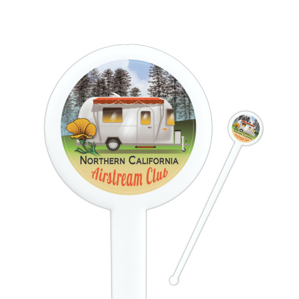 Custom Northern California Airstream Club Round Plastic Stir Sticks
