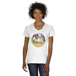 Northern California Airstream Club Women's V-Neck T-Shirt - White - Large
