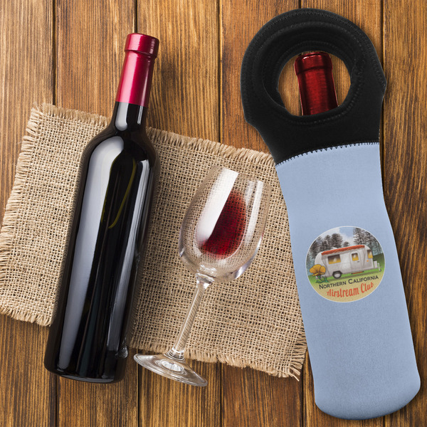 Northern California Airstream Club Wine Tote Bag - On Table