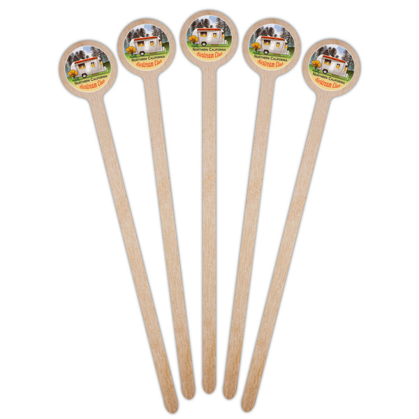Northern California Airstream Club Wooden 6" Stir Stick - Round - Fan View