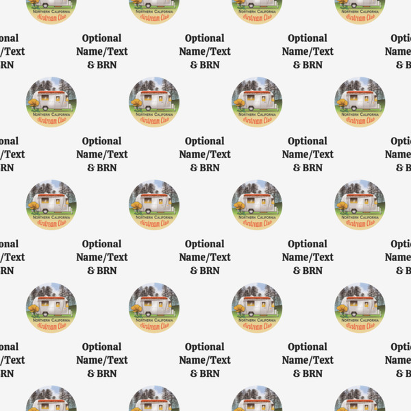 Northern California Airstream Club Wrapping Paper 12" x 12" Close Up