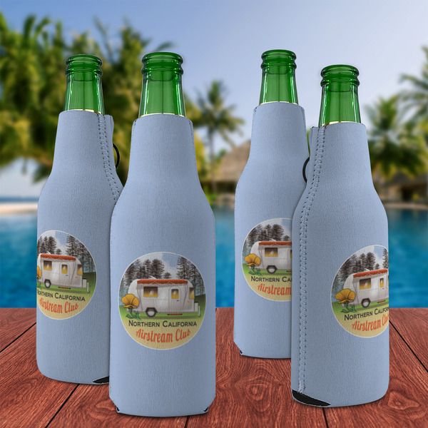 Northern California Airstream Club Zipper Bottle Cooler - Set of 4 - Lifestyle