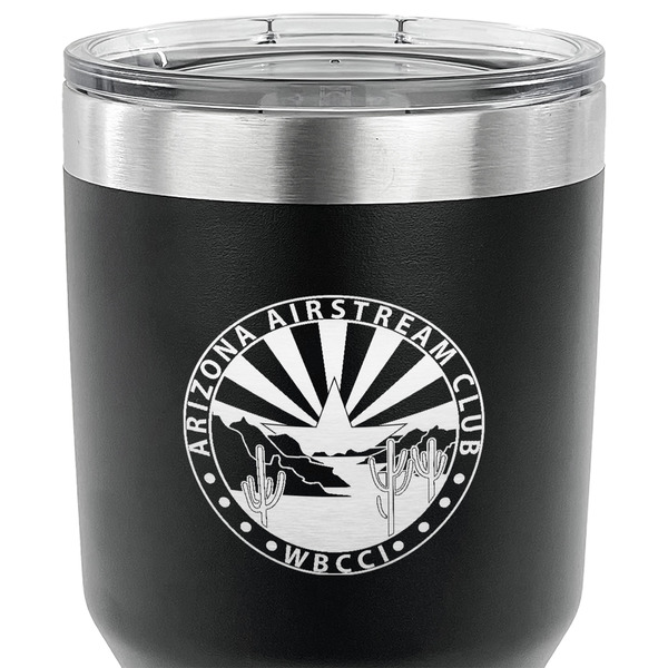 Arizona Airstream Club 30 oz Stainless Steel Ringneck Tumbler - Black - CLOSE UP