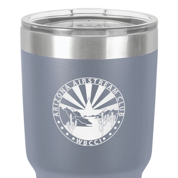 Arizona Airstream Club 30 oz Stainless Steel Ringneck Tumbler - Grey - Close Up