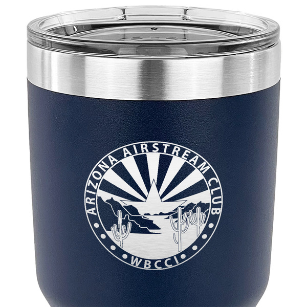 Arizona Airstream Club 30 oz Stainless Steel Ringneck Tumbler - Navy - CLOSE UP